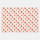 Sweet Strawberries Wrapping Paper Set (Voorkant)