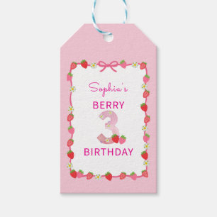Sweet Strawberry 3rd Birthday Invitation Cadeaulabel