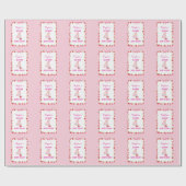 Sweet Strawberry 4thBirthday Invitation Cadeaupapier (Vlak)