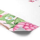 Sweet Strawberry Arch Welkom Baby shower Poster (Hoek)