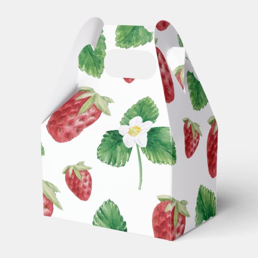 Sweet Strawberry Baby shower Bedankdoosjes (Achterkant)