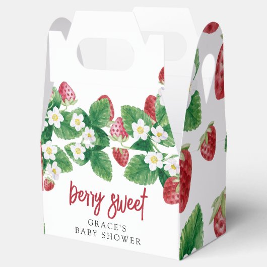 Sweet Strawberry Baby shower Bedankdoosjes (Geopend)