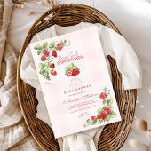 Sweet Strawberry Baby shower Kaart