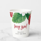 Sweet Strawberry Baby shower Papieren Bekers (Achterkant)