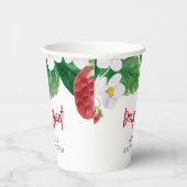 Sweet Strawberry Baby shower Papieren Bekers (Rechts)