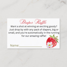 Sweet Strawberry Baby shower Visitekaartje