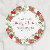 Sweet Strawberry Bedankt Bedankjes Labels (Achterkant)