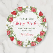 Sweet Strawberry Bedankt Bedankjes Labels (Voorkant)