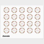 Sweet Strawberry Bedankt Ronde Sticker (Vel)
