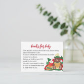 Sweet Strawberry Beer Breng Boeken Baby shower Informatiekaartje (Staand voorkant)