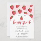 Sweet Strawberry Berry Sweet Baby shower Kaart (Voorkant)