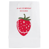 Sweet Strawberry Birthday Medium Cadeauzakje (Achterkant)