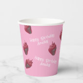 Sweet Strawberry Birthday Papieren beker (Voorkant)