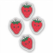 Sweet Strawberry Bliss - Schattigee set Sticker (Voorkant)