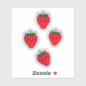 Sweet Strawberry Bliss - Schattigee set Sticker (Vel)