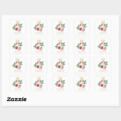 Sweet Strawberry Bouquet Baby shower Vierkante Sticker (Vel)