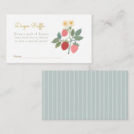 Sweet Strawberry Bouquet Diaper Raffle Informatiekaartje