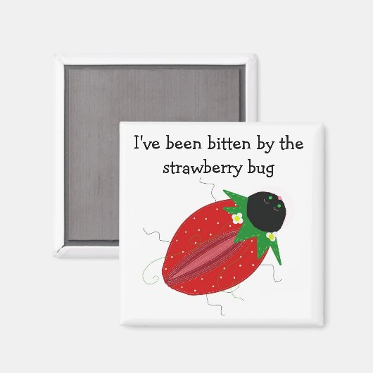 Sweet Strawberry Bug Magneet (Voorkant / Achterkant)