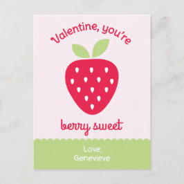 Sweet Strawberry Class Valentijnse aardbeien Feestdagenkaart