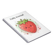 Sweet Strawberry Daily Journal Notitieboek (Rechterzijde)