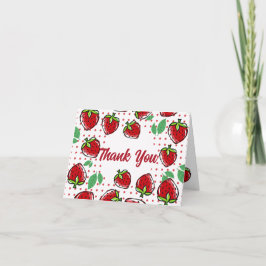 Sweet Strawberry Dank u Feestdagen Kaart