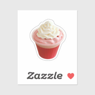Sweet Strawberry Dessert Art Sticker
