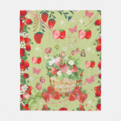 Sweet Strawberry Dreams Blanket Fleece Deken (Voorkant)