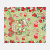 Sweet Strawberry Dreams Blanket Fleece Deken (Voorkant (Horizontaal))