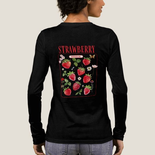 Sweet Strawberry Festival T-shirt | Leuke zomer T- (Achterkant)