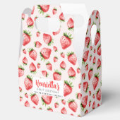 Sweet Strawberry First Birthday Favor Box Bedankdoosjes (Geopend)