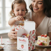 Sweet Strawberry First Birthday Favor Box Bedankdoosjes