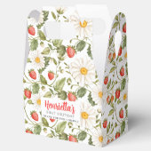 Sweet Strawberry First Birthday Favor Box Bedankdoosjes (Geopend)