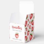 Sweet Strawberry First Birthday Favor Box Bedankdoosjes (Geopend)
