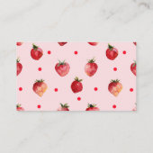 Sweet Strawberry Fruit Baby Shower Diaper Raffle  Informatiekaartje (Achterkant)