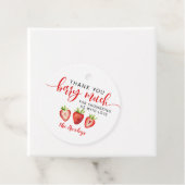 Sweet Strawberry Hartelijk dank voor veel Baby sho Bedankjes Labels (In situ)