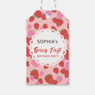 Sweet Strawberry Lace Gift Label Cadeaulabel
