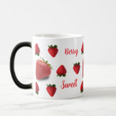Sweet Strawberry Pattern Gepersonaliseerd Magische Mok (Links)