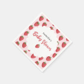 Sweet Strawberry Personalized Baby Shower Servet (Hoek)