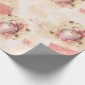 Sweet Strawberry Santa cadeauverpakking Cadeaupapier (Hoek)