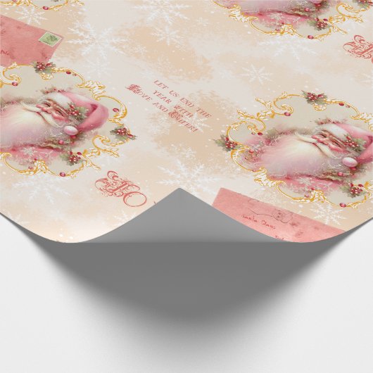 Sweet Strawberry Santa cadeauverpakking Cadeaupapier (Hoek)