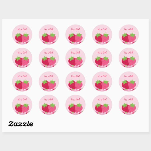 Sweet Strawberry Stickers Envelope Seals (Vel)