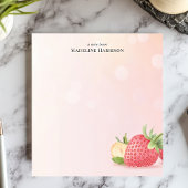 Sweet Strawberry Summer Fruit Persoonlijke naam Notitieblok