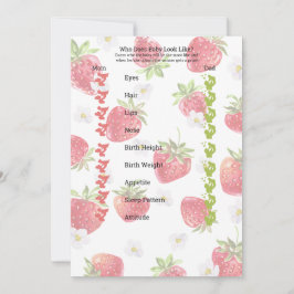Sweet Strawberry Theme Baby Traits Douche Kaart
