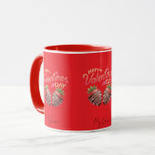 Sweet Strawberry Valentine's Day Personalized Coff Mok (Voorkant links)
