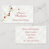 Sweet Strawberry Vine op een Trellis Visitekaartje (Voorkant / Achterkant)