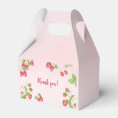 Sweet Strawberry Waterverf Baby shower Bedankdoosjes (Achterkant)