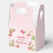 Sweet Strawberry Waterverf Baby shower Bedankdoosjes (Geopend)