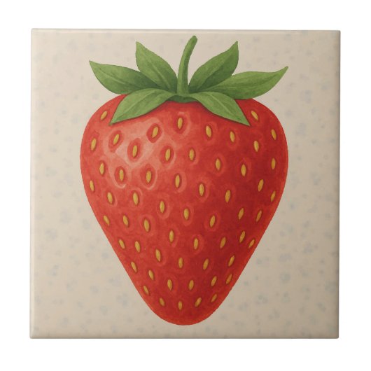 Sweet Strawberry – Waterverf Fruit Tegeltje (Voorkant)