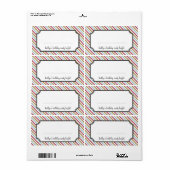 Sweet strepen snoep buffet etiket (Full Sheet)