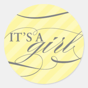 Sweet Stripes - Het is een meisje Sticker
